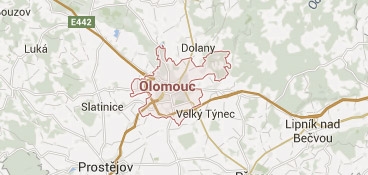 Mapa - pokrytí bezpečnostní agentura Olomouc